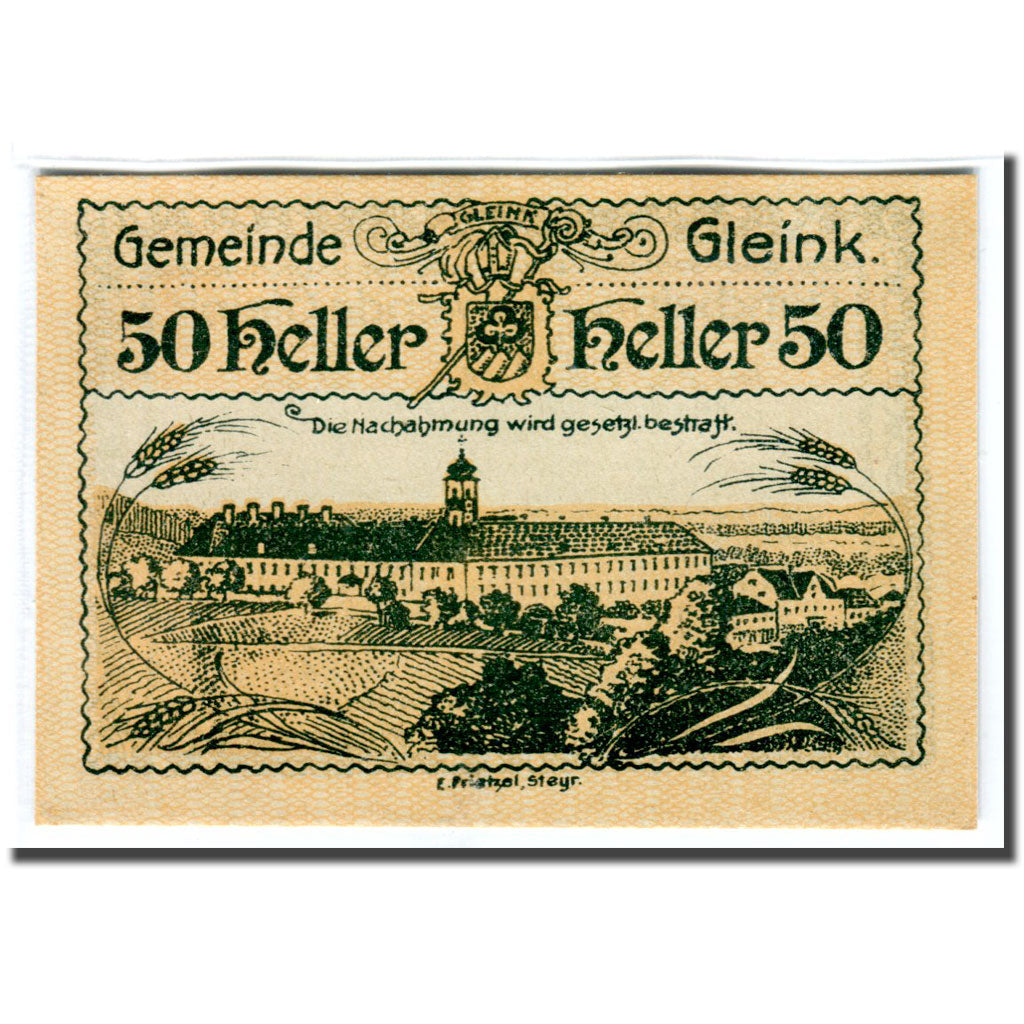 Banknote, Austria, Gleink O.Ö. Gemeinde, 50 Heller, paysage 2, 1920