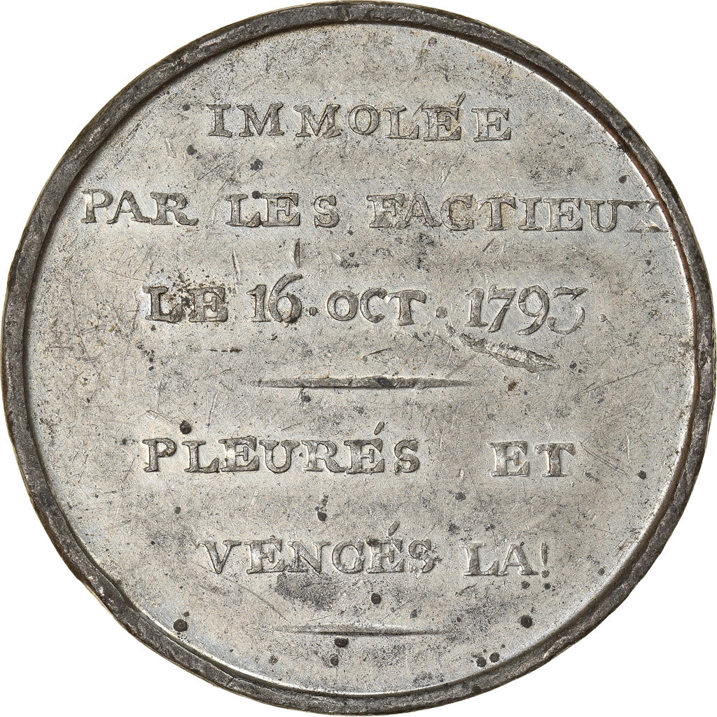 Frankreich, Token, Royal, Mort de Marie-Antoinette, History, 1793, William