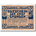 Banknote, Austria, Gmunden, 20 Heller, personnage, 1920, 1920-03-31, UNC(63)