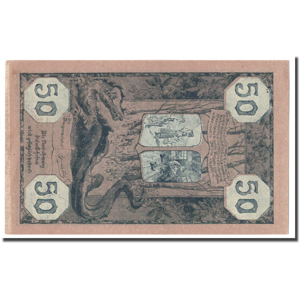 Billet, Autriche, Goisern, 50 Heller, personnage, 1920, 1920-03-20, SPL
