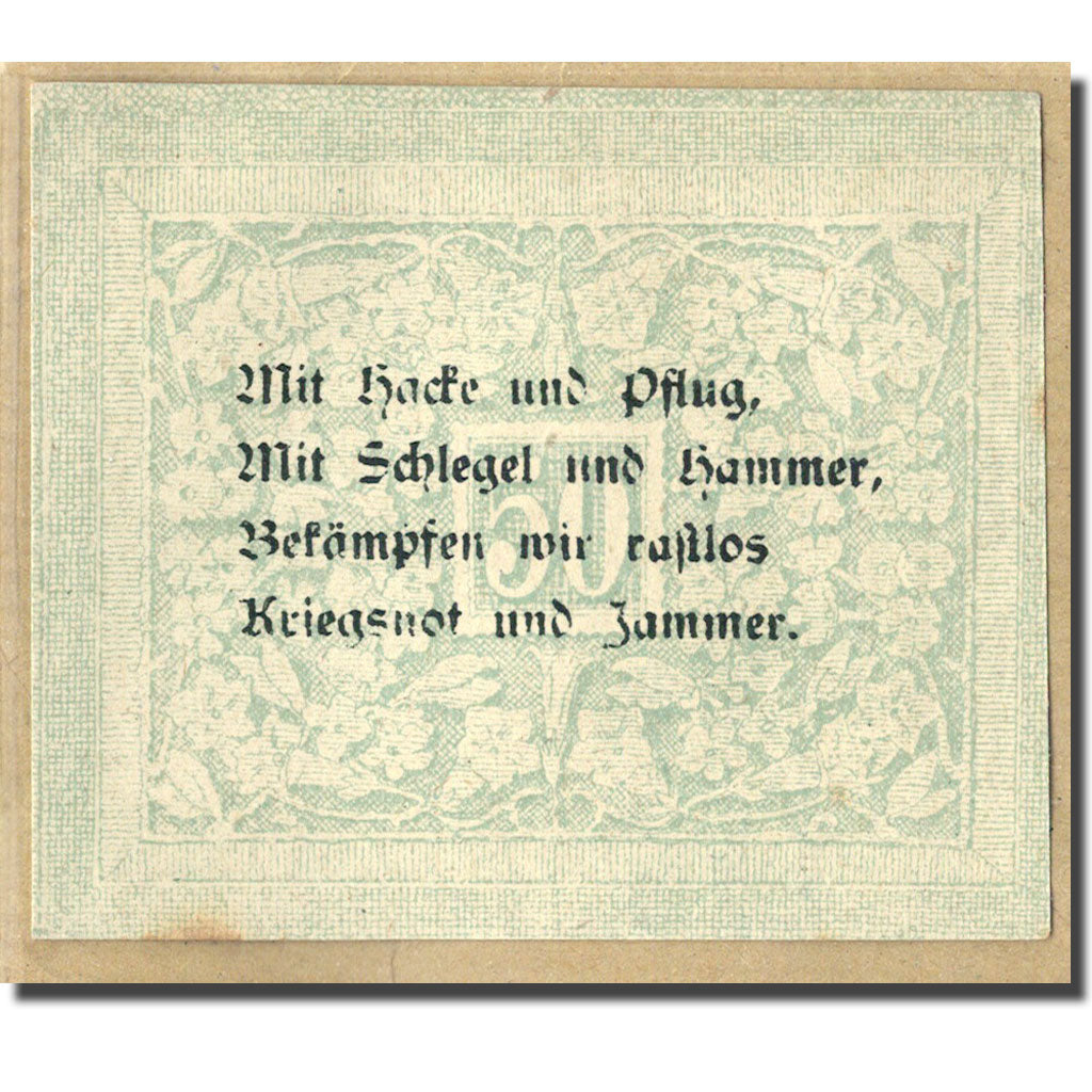 Billet, Autriche, Göstling N.Ö. Gemeinde, 50 Heller, Texte 2, SPL, Mehl:243a