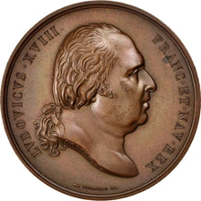France, Medal, Naissance d'Henri V, Louis XVIII, 1820, Andrieu, MS(60-62)