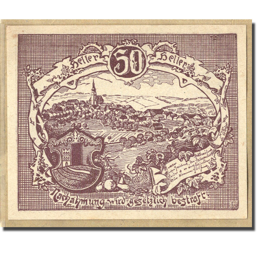 Billet, Autriche, Gramastetten, 50 Heller, paysage, 1920, 1920-05-01, SPL