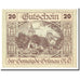 Banknot, Austria, Grünau, 20 Heller, texte 1, 1920, Undated, UNC(63), Mehl:299
