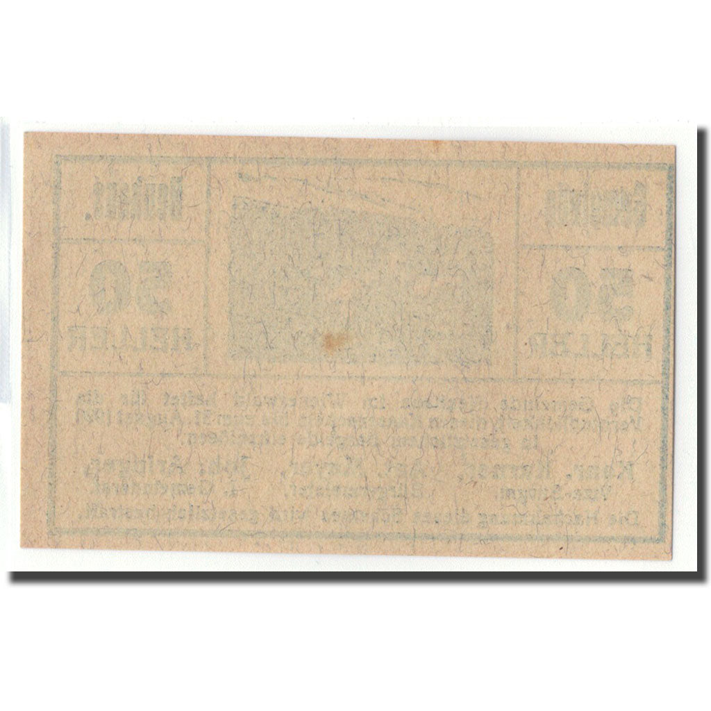Billet, Autriche, Neuhaus N.Ö. Gemeinde, 50 Heller, N.D, 1920, SPL, Mehl:646a