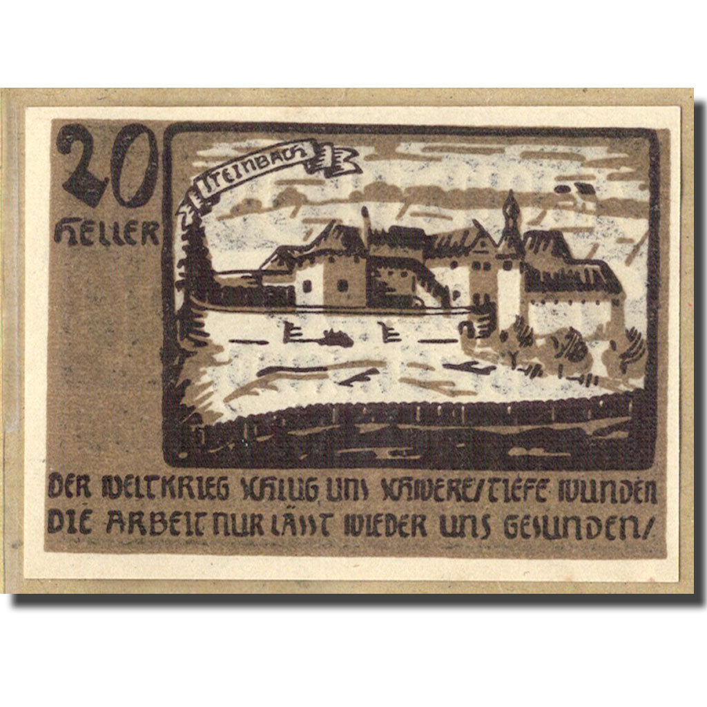 Banknote, Austria, Niederwaldkirchen O.Ö. Gemeinde, 20 Heller, village 1, 1920