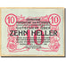 Banconote, Austria, Nussdorf am Attersee O.Ö. Gemeinde, 10 Heller, bateau 1