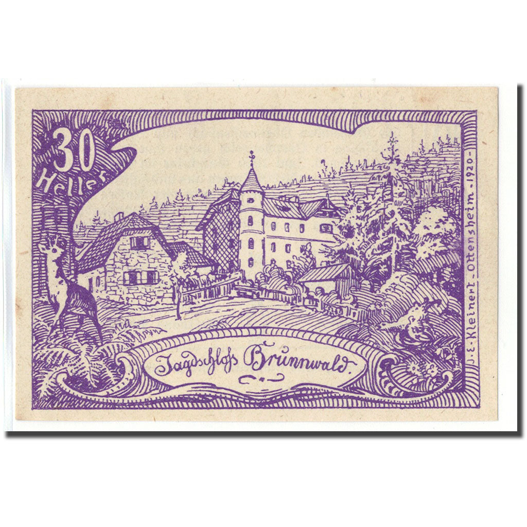 Banknot, Austria, Oberweissenbach, 30 Heller, paysage 1, 1920, 1920-06-03