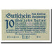 Banknote, Austria, Salzburg Sbg. Land, 10 Heller, N.D, 1919, 1919-10-01