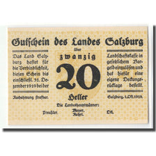 Banknote, Austria, Salzburg Sbg. Land, 20 Heller, N.D, 1919, 1919-10-01