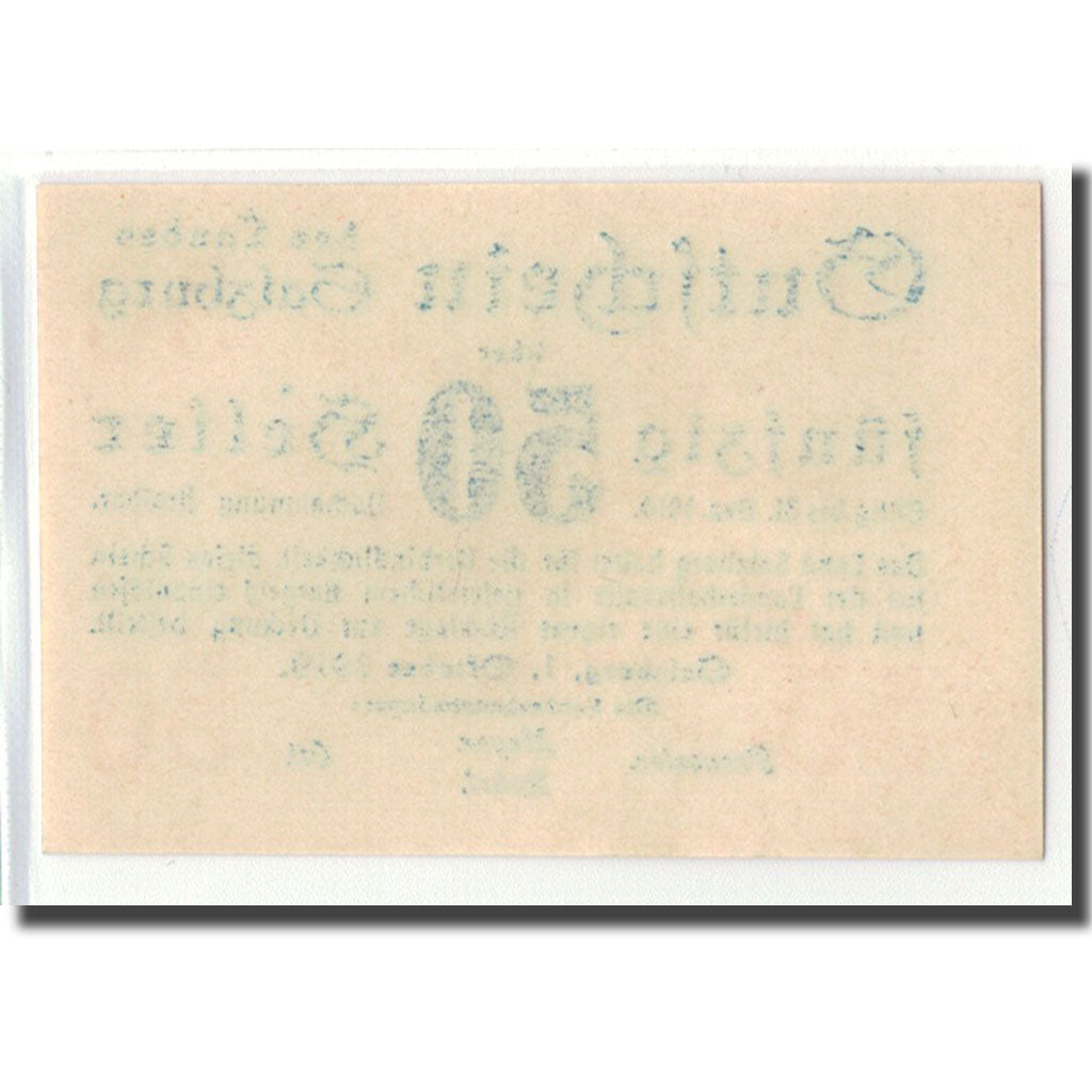Banknote, Austria, Salzburg Sbg. Land, 50 Heller, N.D, 1919, 1919-10-01