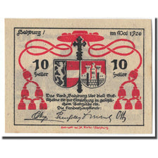 Banknote, Austria, Salzburg Sbg. Land, 10 Heller, paysage, 1920, UNC(63)