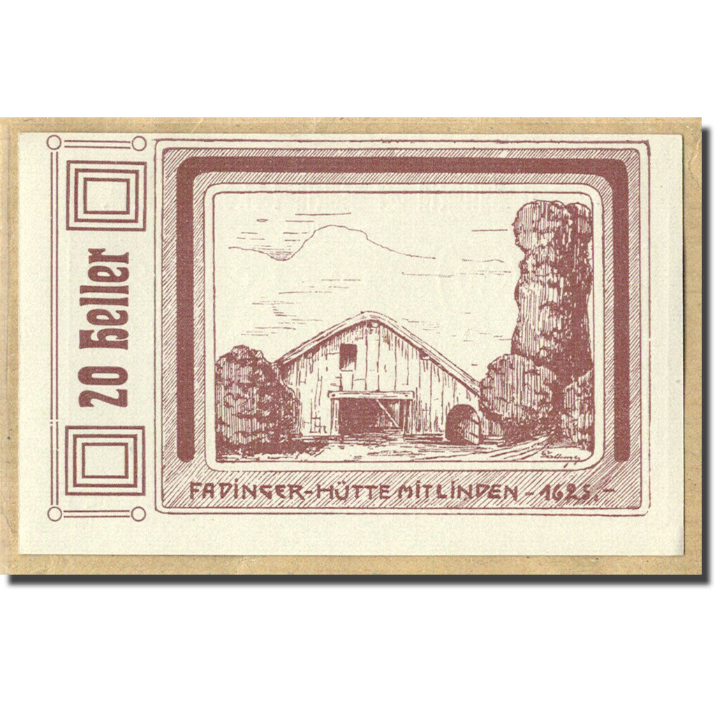 Banknote, Austria, St. Agatha Bei Weizenkirchen O.Ö. Gemeinde, 20 Heller