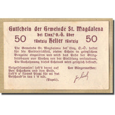 Banconote, Austria, St. Magdalena Bei Linz, O.Ö., Gemeinde, 50 Heller, paysage