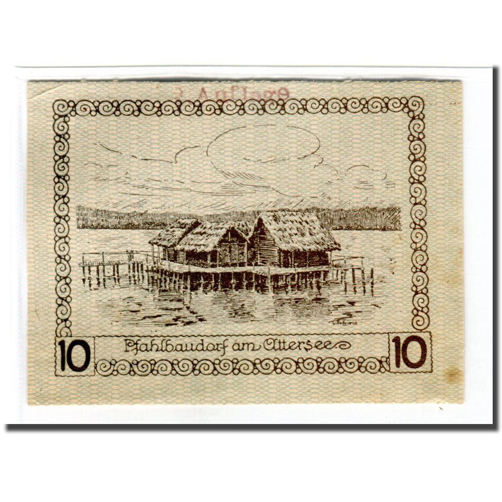 Banknote, Austria, Schörfling am Attersee O.Ö. Marktgemeinde, 10 Heller