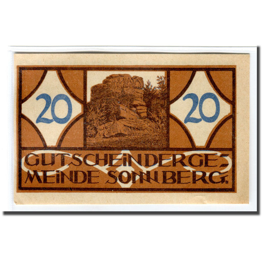 Banknote, Austria, Sonnberg O.Ö. Gemeinde, 20 Heller, paysage, 1920, UNC(63)