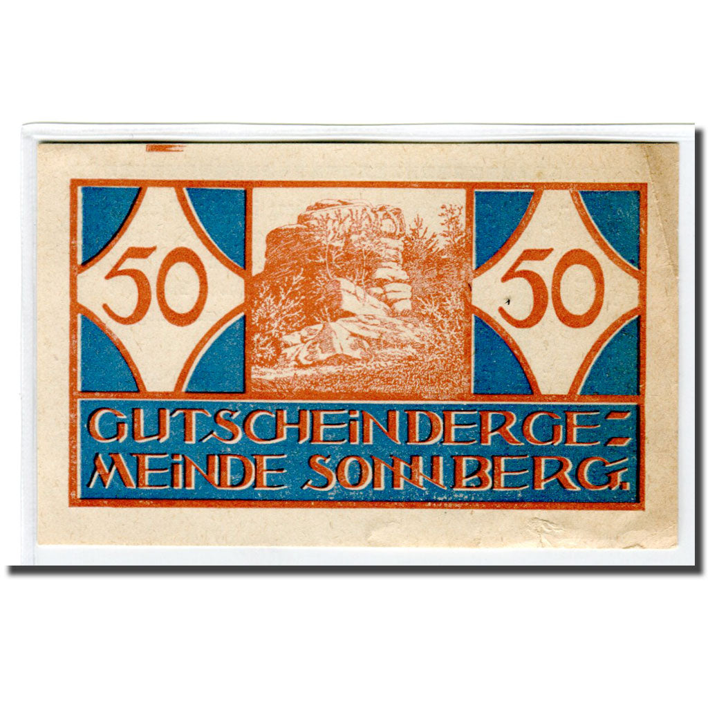 Banknote, Austria, Sonnberg O.Ö. Gemeinde, 50 Heller, paysage 1, 1920, UNC(63)