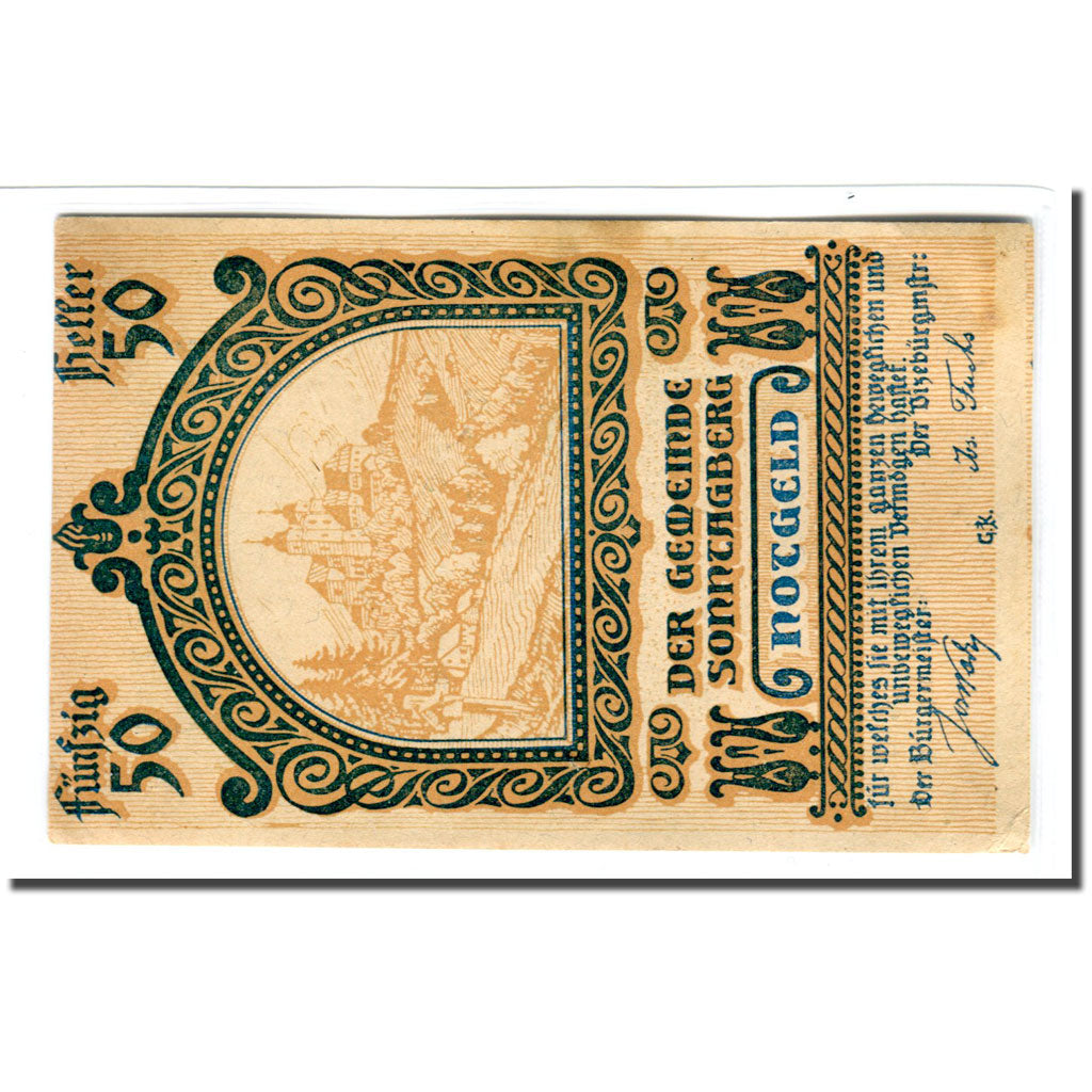 Banknot, Austria, Sonntagberg, 50 Heller, texte 1, 1920, Undated, UNC(63)