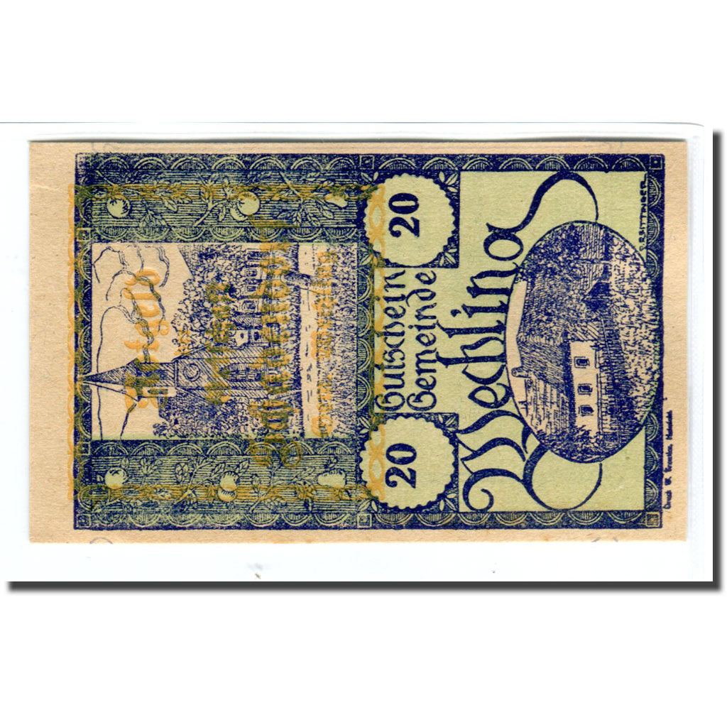 Banknote, Austria, Wechling, 20 Heller, texte 1, 1920, UNC(63), Mehl:1145a