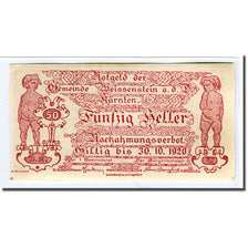 Nota, Áustria, Weissenstein an der Drau Kärnten Gemeinde, 50 Heller, Blason 2