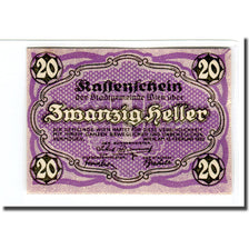 Banconote, Austria, Wien N.Ö. Stadtgemeinde, 20 Heller, Texte, 1920
