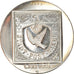 Suiza, medalla, 125 Jahre "Basler Taube", Post Basel, 1970, SC, Plata