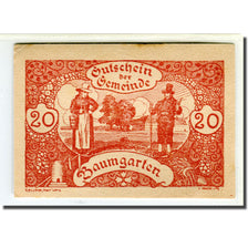 Nota, Áustria, Baumgarten, 20 Heller, texte 1, 1920, 1920-06-13, UNC(63)