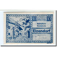 Nota, Áustria, Eizendorf, 10 Heller, N.D, 1921, UNC(63), Mehl:170a