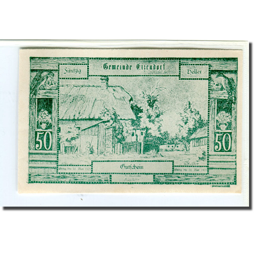 Billete, Austria, Eizendorf, 50 Heller, N.D, 1921, SC, Mehl:170a