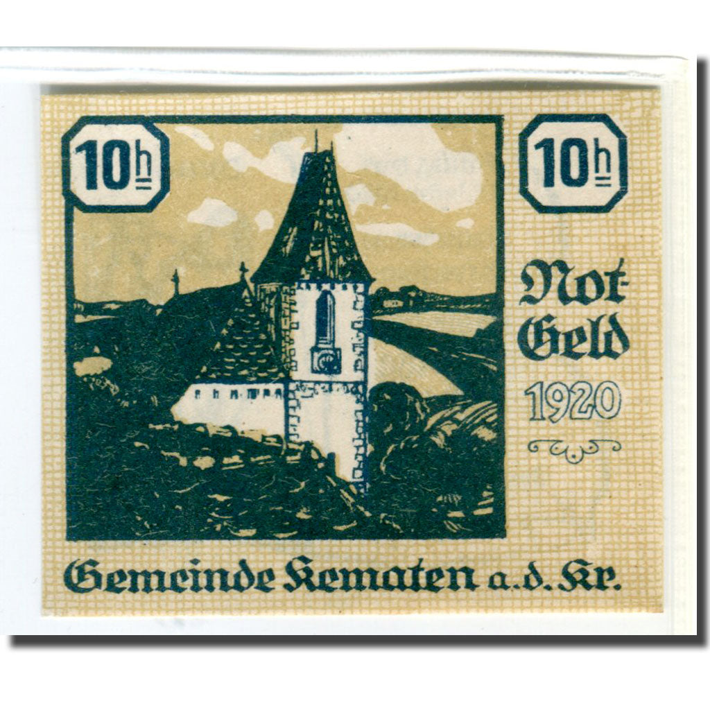 Banknote, Austria, Kematen an der Krems, 10 Heller, personnage, 1920, UNC(63)