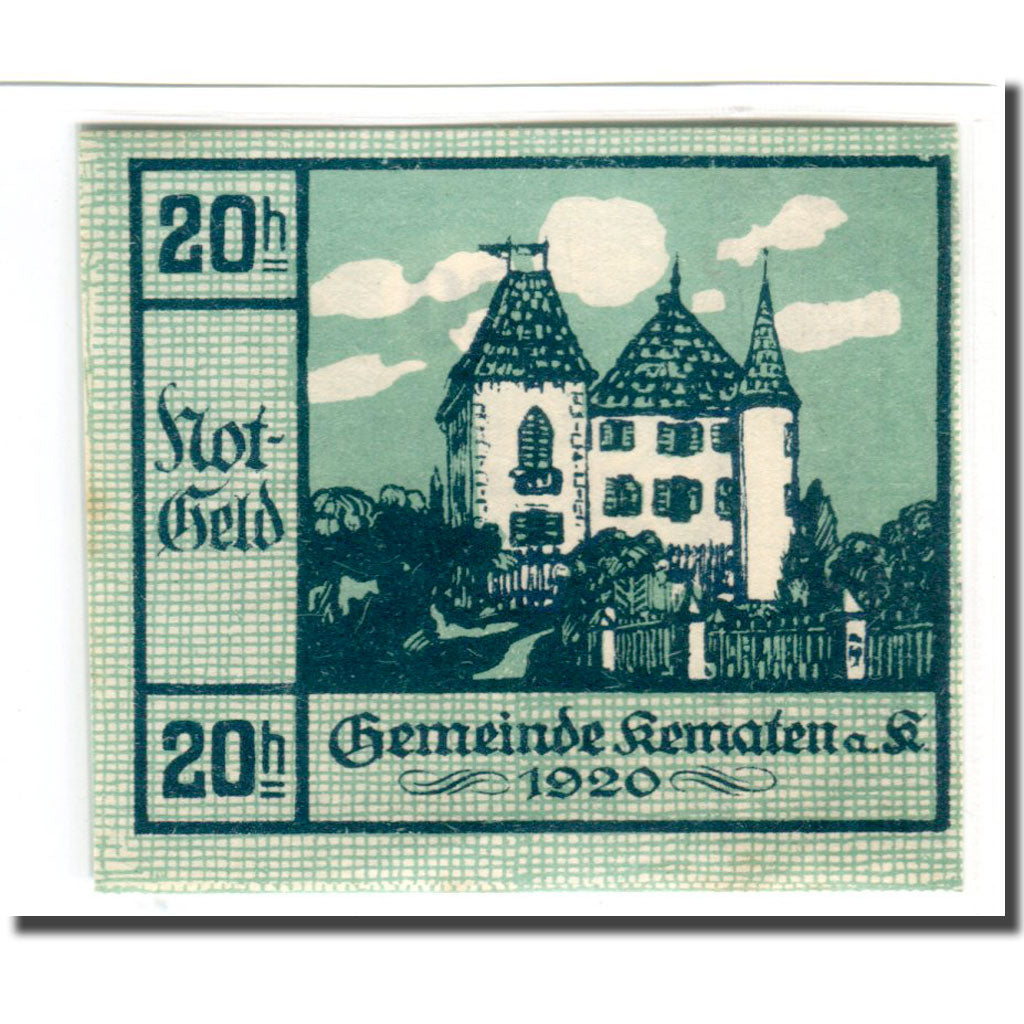 Billet, Autriche, Kematen an der Krems, 20 Heller, personnage 1, 1920, SPL