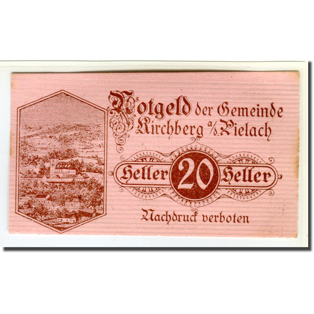 Banknote, Austria, Kirchberg, 20 Heller, texte 1, 1920, UNC(63), Mehl:442b