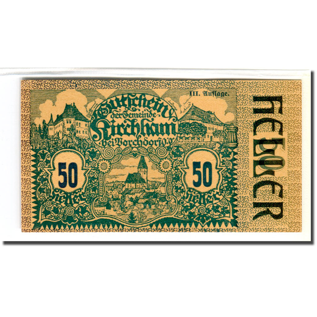 Banknote, Austria, Kirchham, 50 Heller, Texte 6, 1920, 1920-05-09, UNC(63)
