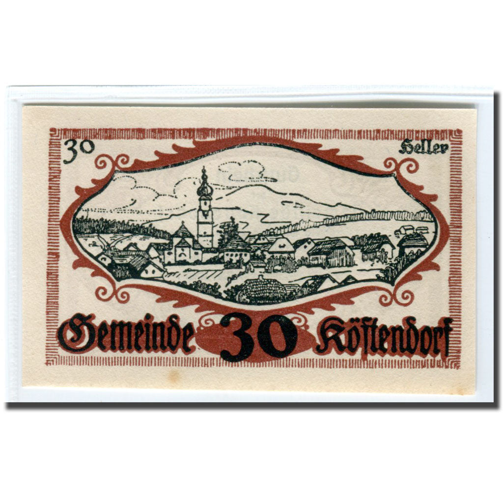 Banknot, Austria, Köstendorf Sbg. Gemeinde, 30 Heller, paysage 1, 1920