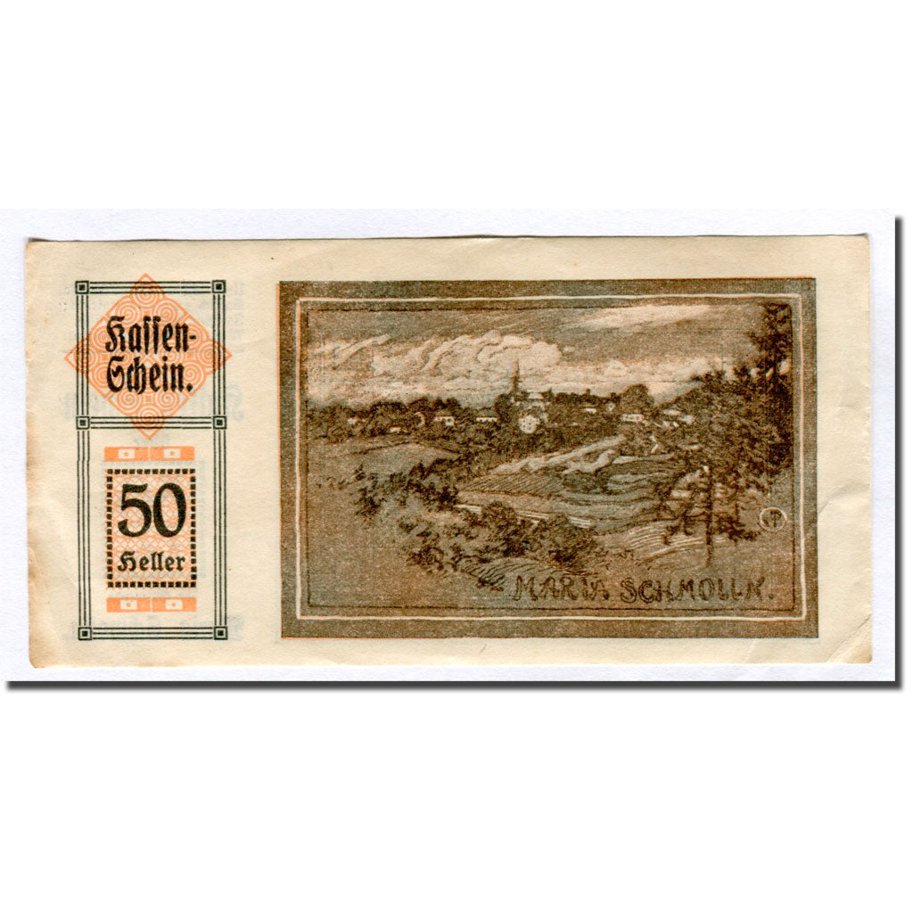 Banconote, Austria, Maria Schmolln O.Ö. Gemeinde, 50 Heller, Texte 2, 1920