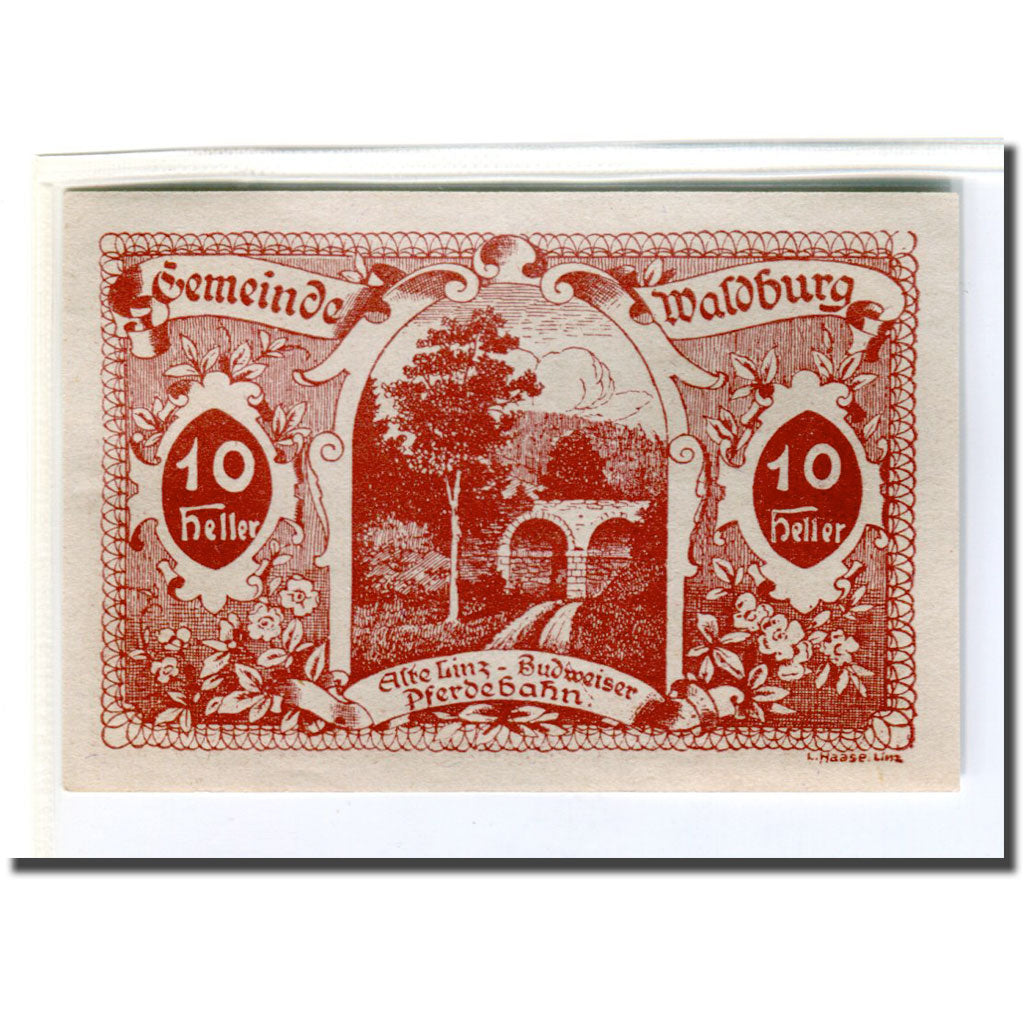 Banknote, Austria, Waldburg O.Ö. Gemeinde, 10 Heller, paysage, 1920