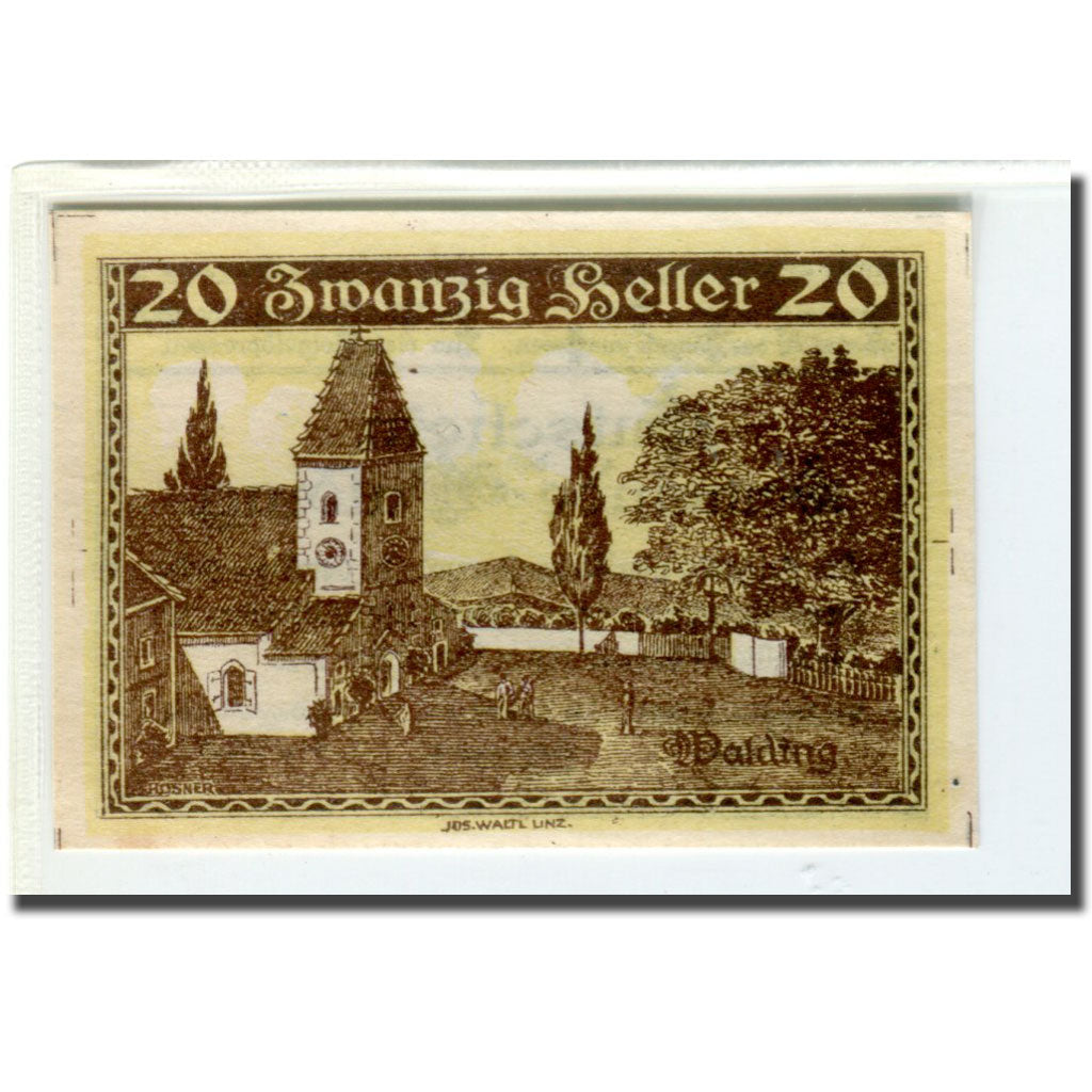 Banknote, Austria, Walding, 20 Heller, paysage 1, 1920, 1920-04-18, UNC(63)