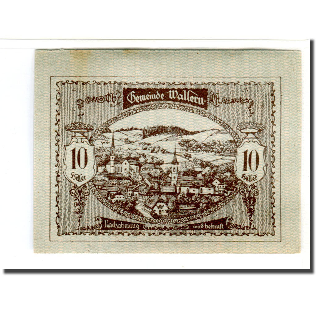 Banknote, Austria, Wallern O.Ö. Gemeinde, 10 Heller, Texte, 1920, UNC(63)