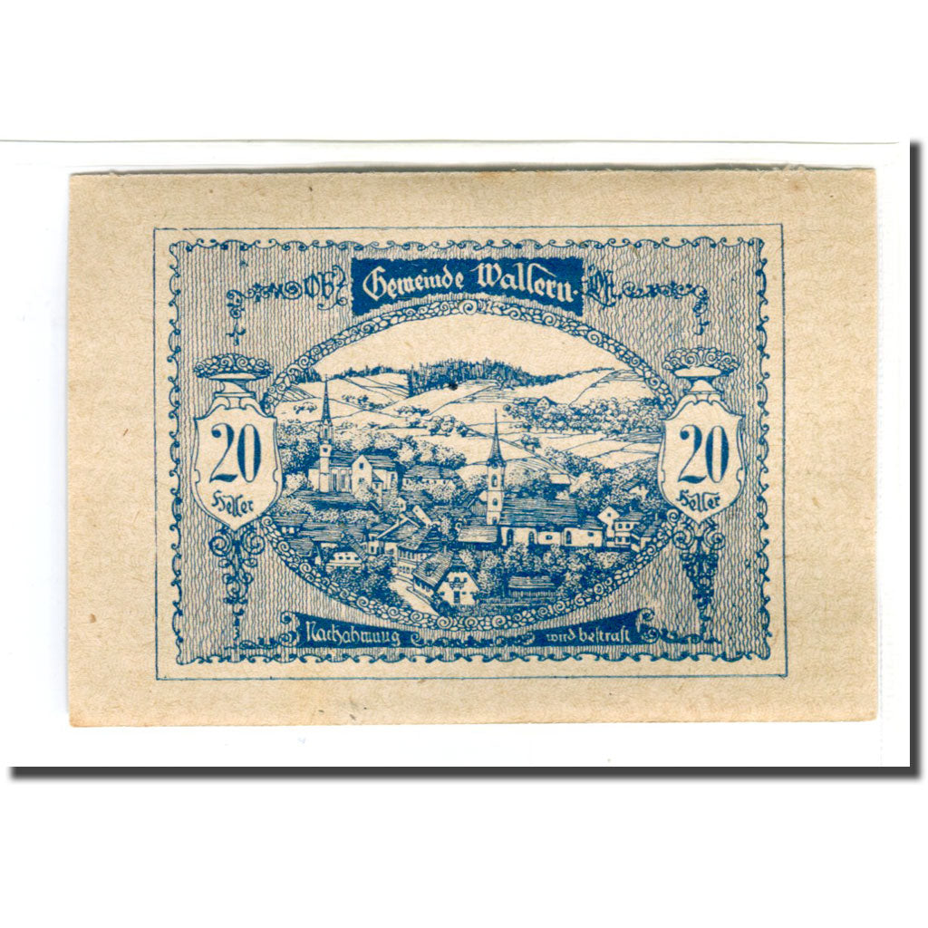 Banknote, Austria, Wallern O.Ö. Gemeinde, 20 Heller, texte 1, 1920, UNC(63)