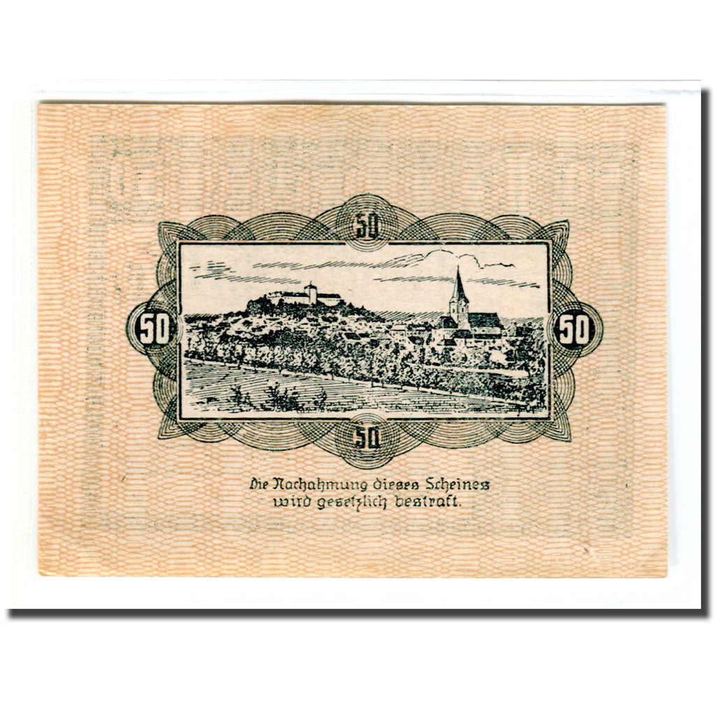 Banknote, Austria, Weitra, 50 Heller, paysage, 1920, 1920-05-07, UNC(63)