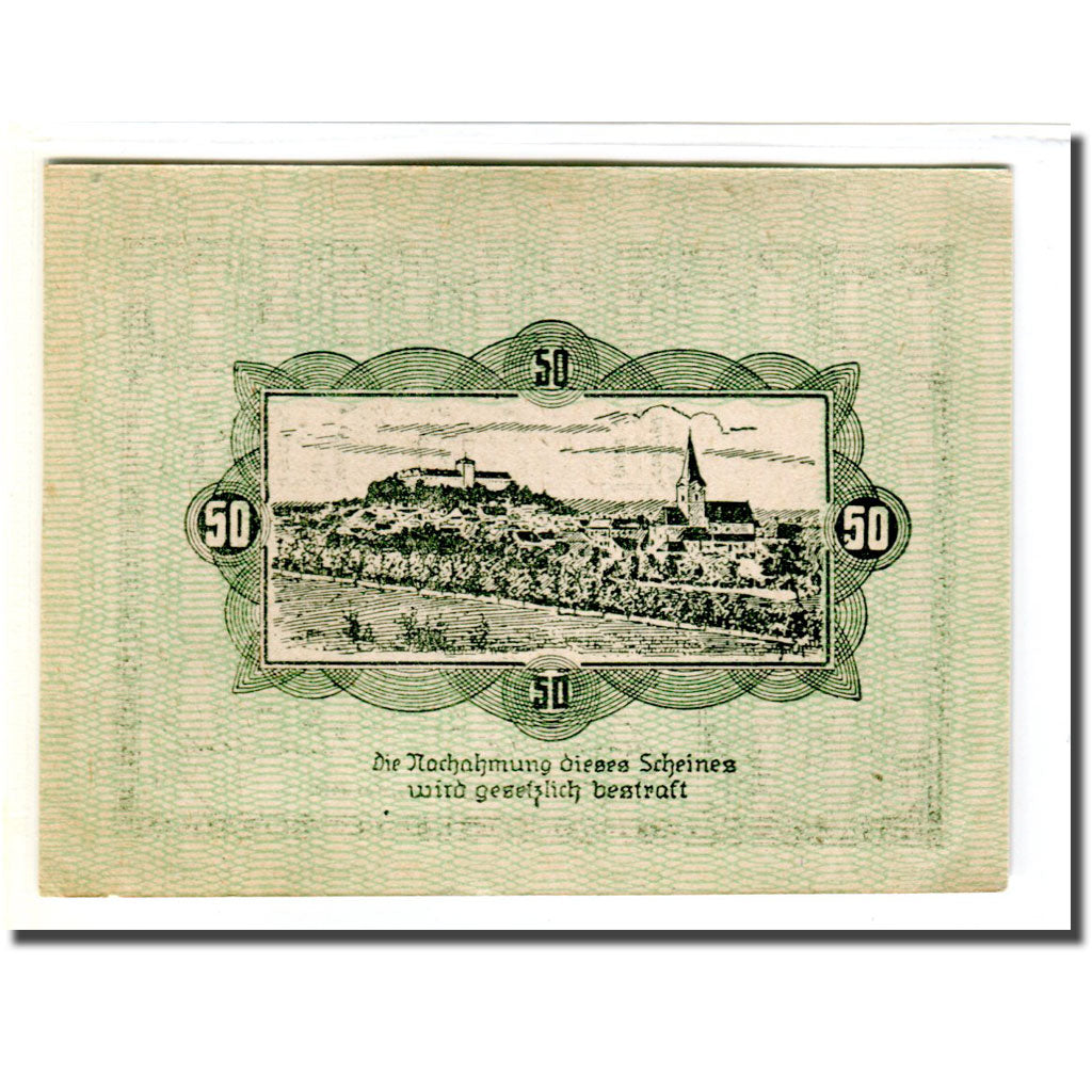 Banknote, Austria, Weitra, 50 Heller, paysage 1, 1920, 1920-05-07, UNC(63)