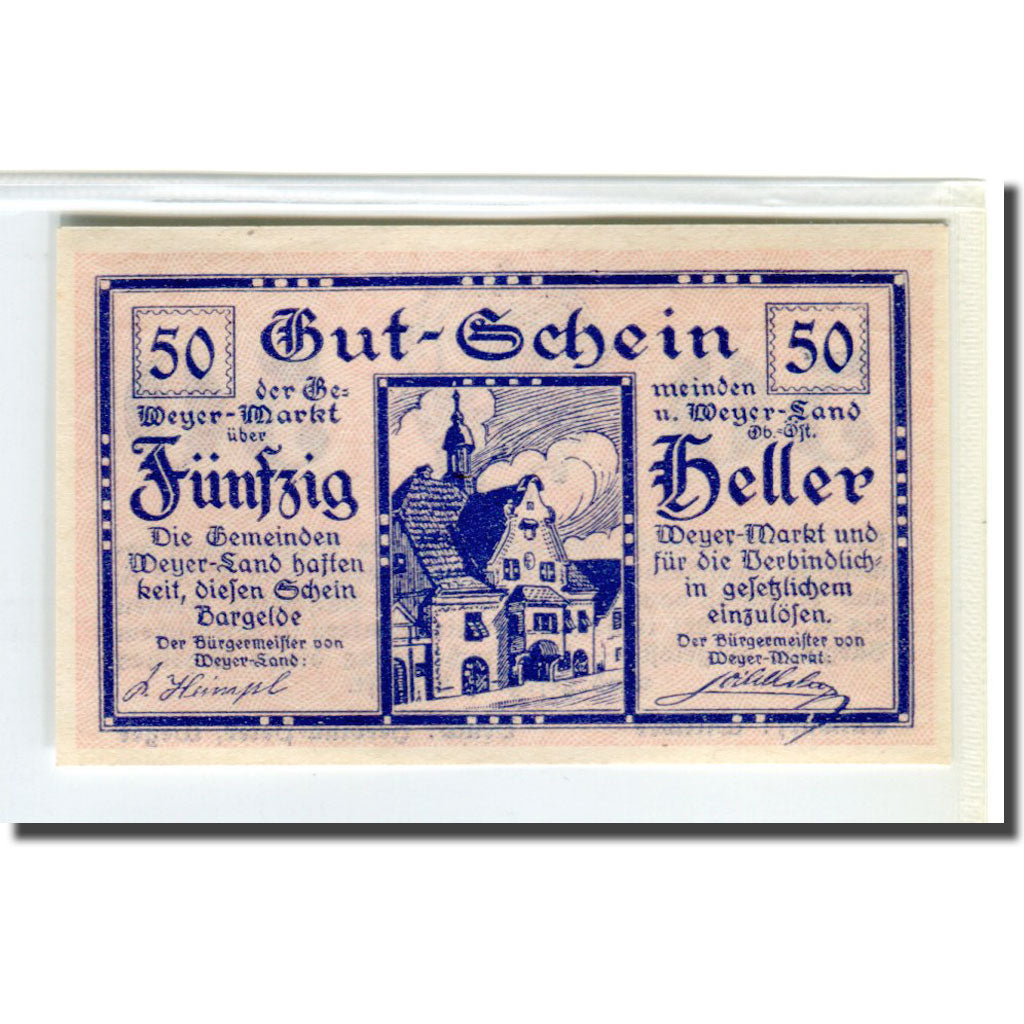 Banknote, Austria, Weyer, 50 Heller, Texte 2, 1920, 1920-03-14, UNC(63)