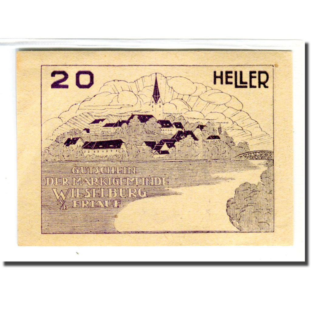 Banknote, Austria, Wieselburg an der Erlauf N.Ö. Marktgemeinde, 20 Heller
