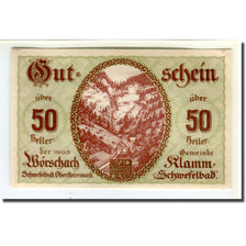Nota, Áustria, Wörschach Stmk. Gemeinde, 50 Heller, texte 1, 1920, 1920-05-08