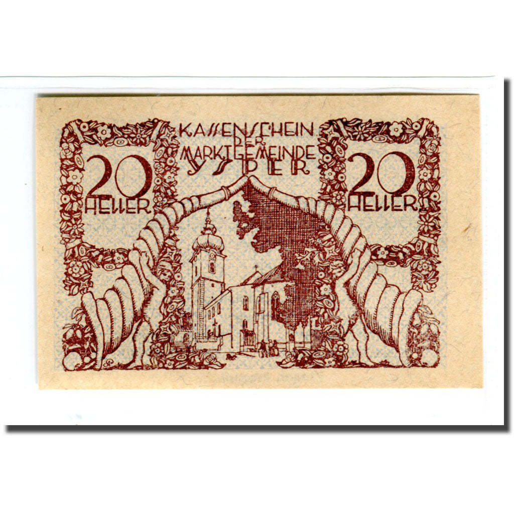 Banknote, Austria, Ysper, 20 Heller, texte 1, 1920, 1920-04-11, UNC(63)