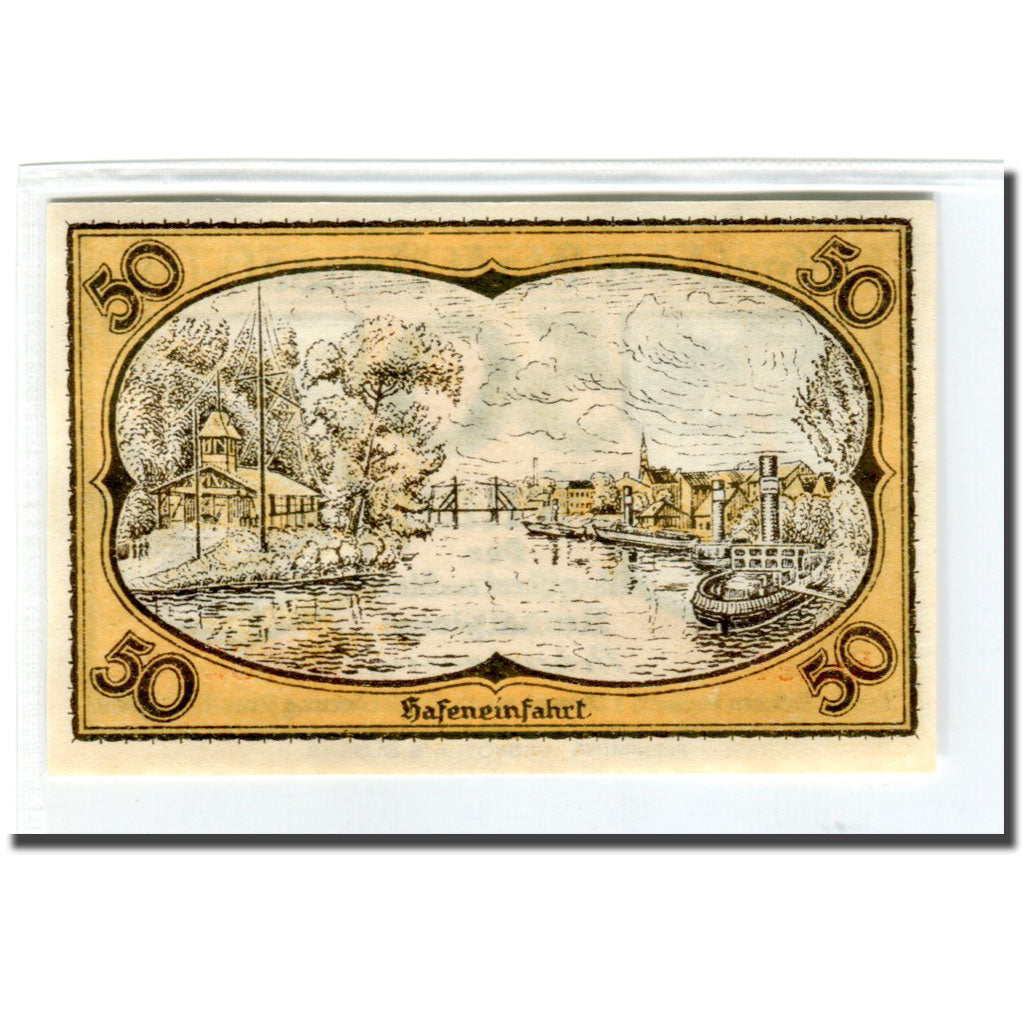 Geldschein, Deutschland, Neusalz a.d. Oder Stadt, 50 Pfennig, paysage, O.D