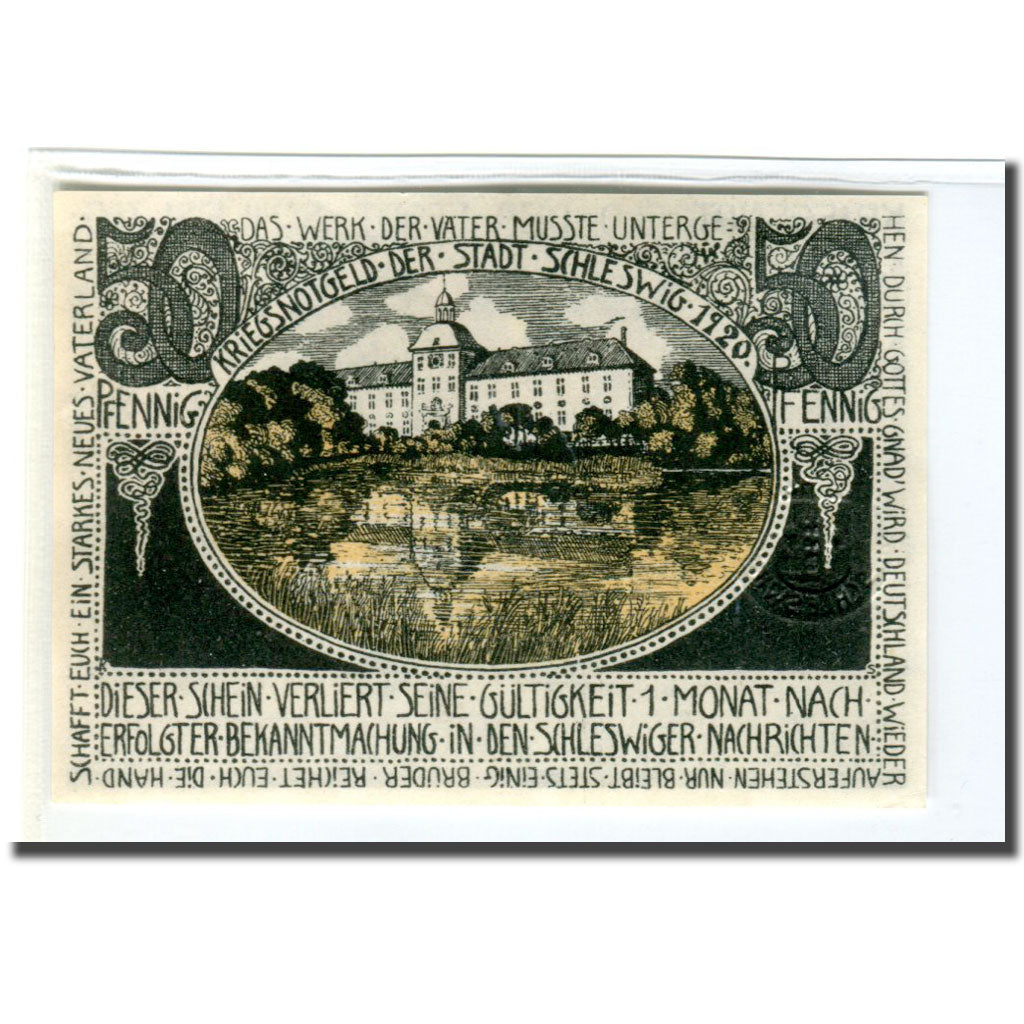 Banknote, Germany, Schleswig Stadt, 50 Pfennig, paysage, 1918, UNC(63), Mehl:S