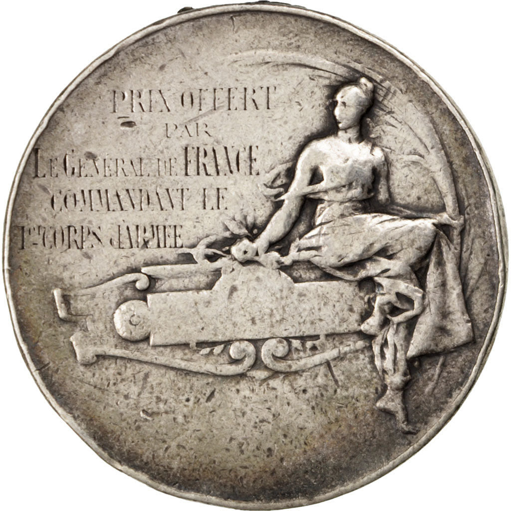 France, Medal, French Third Republic, Politics, Society, War, VF(30-35), Silver