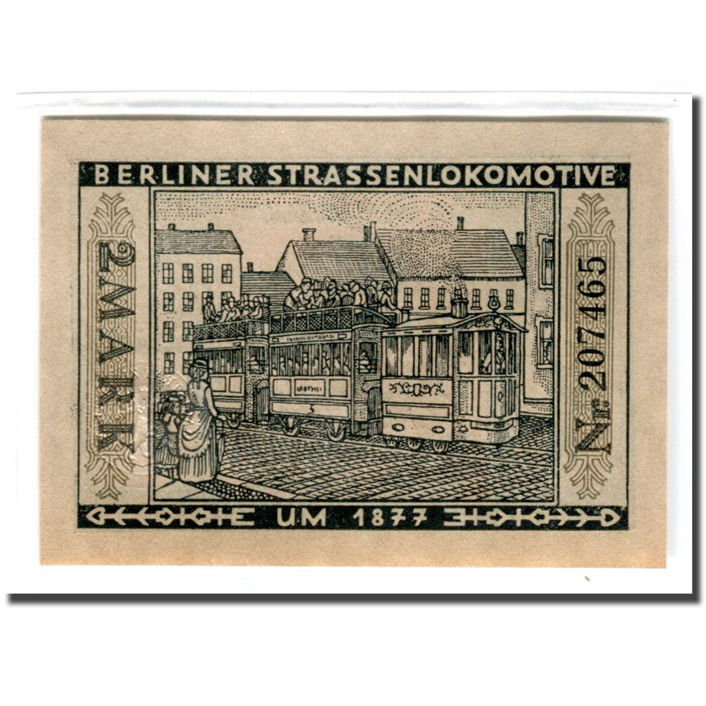 Banconote, Germania, Berlin Stadt, 2 Mark, Tramway, 1922, 1922-03-01, SPL