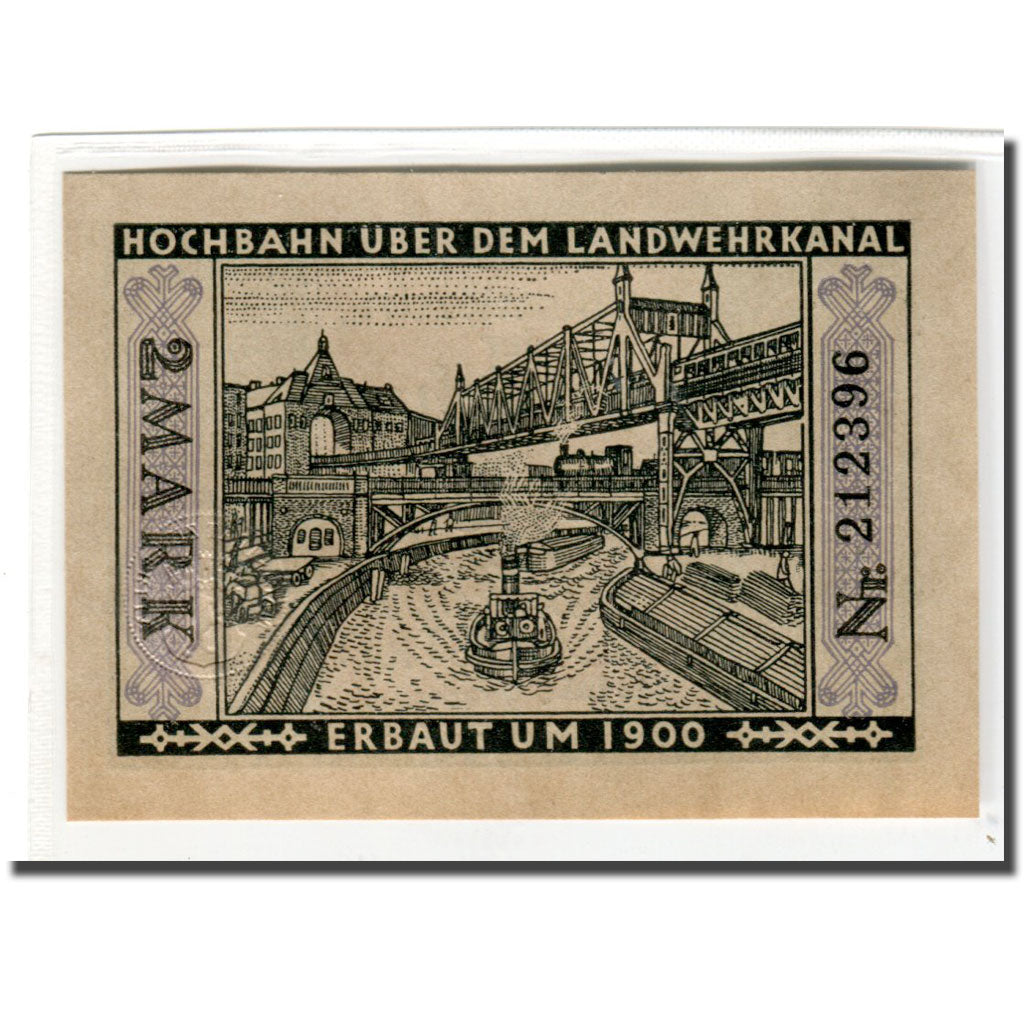 Geldschein, Deutschland, Berlin Stadt, 2 Mark, bateau, 1922, 1922-03-01, UNZ-